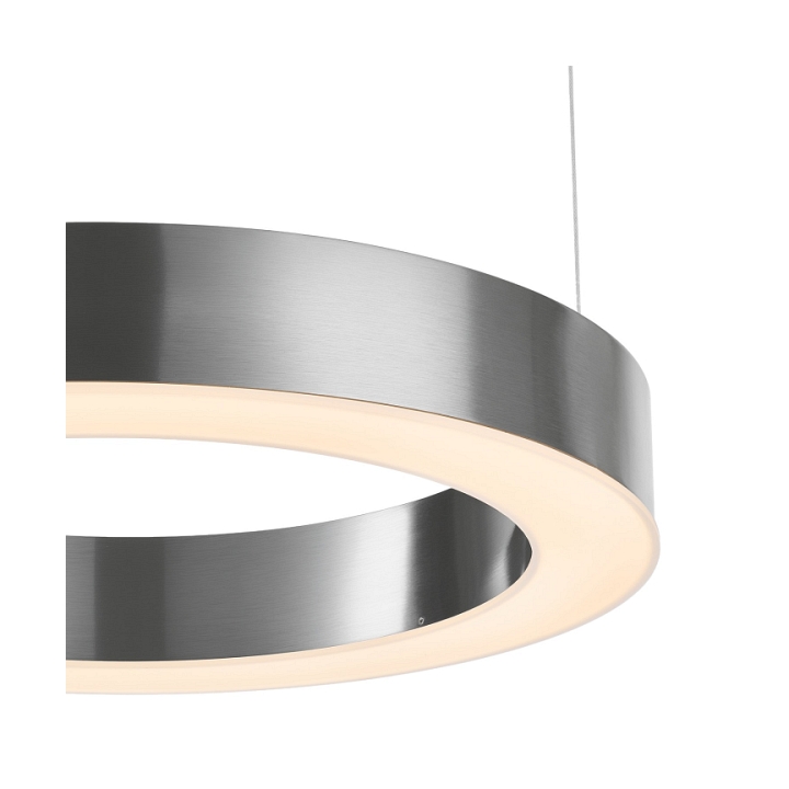 Lampa wisząca CIRCLE 40 cm LED, ring nikiel szczotkowany - Step Into Design