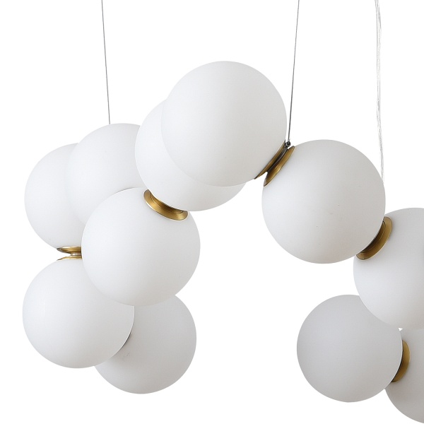 Lampa wisząca CORALLI-80 - LED, biało-mosiężna Step Into Design