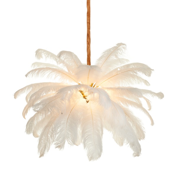Lampa wisząca EMU pióra białe 100 cm Step Into Design