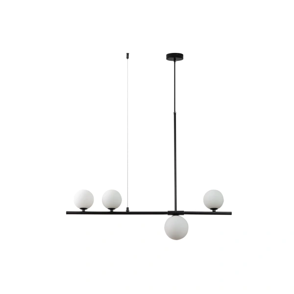 Lampa wisząca MODERNO czarna z białymi kulami 80 cm - do salonu, jadalni i biura Step Into Design