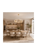 Lampa wisząca BOTANIKA 80cm -złota, G9, regulowana, designerska - Step Into Design