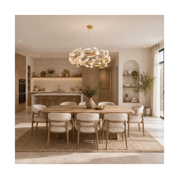 Lampa wisząca BOTANIKA 80cm -złota, G9, regulowana, designerska - Step Into Design