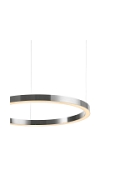 Lampa wisząca CIRCLE 100 cm - LED, ring nikiel szczotkowany - Step Into Design