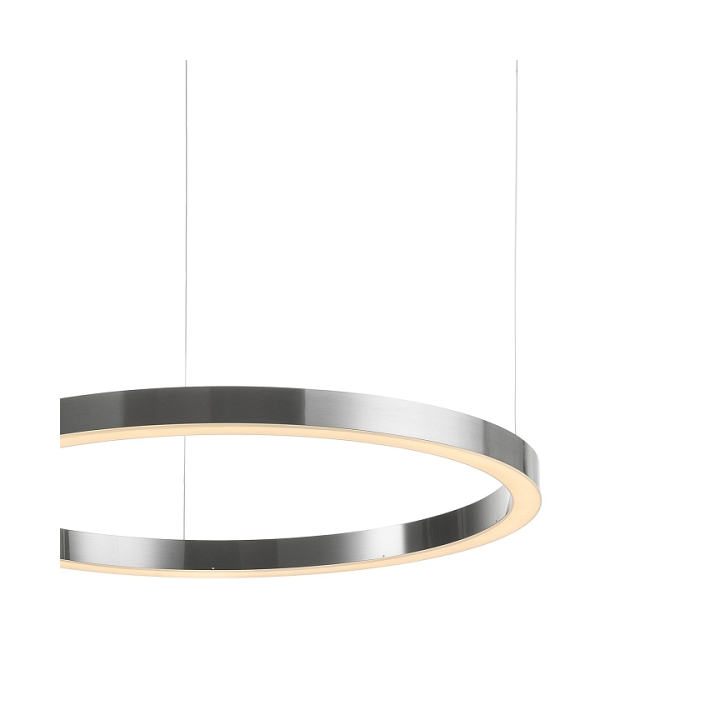 Lampa wisząca CIRCLE 100 cm - LED, ring nikiel szczotkowany - Step Into Design