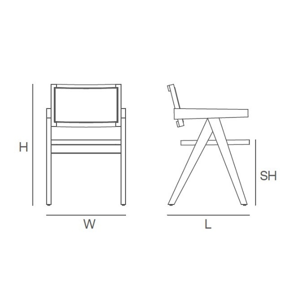 Krzesło BOHO drewniane w kolorze czarnym z podłokietnikami Step Into Design