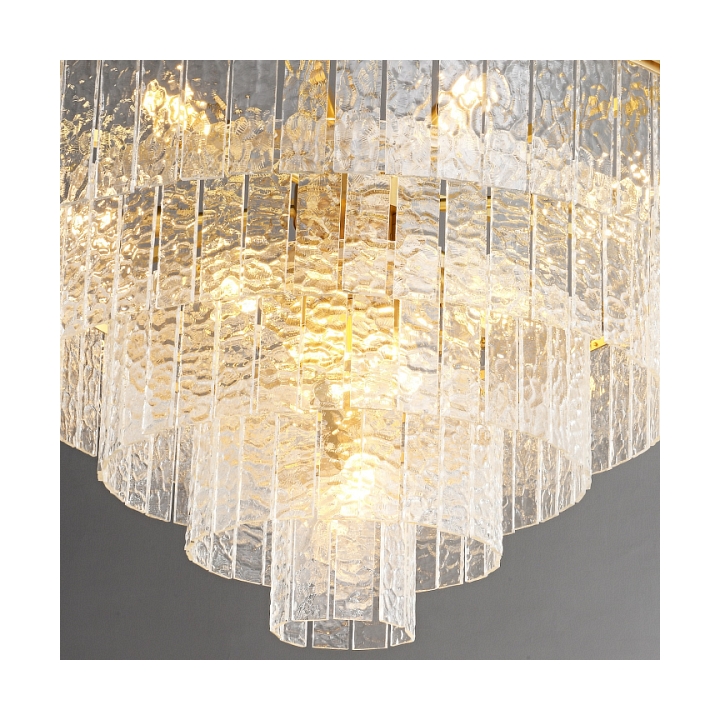 Lampa wisząca ICELAND 60 cm, mosiężno kryształowa - Step Into Design