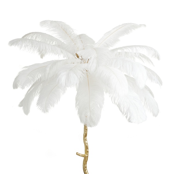 Lampa podłogowa EMU 170 cm - pióra białe Step Into Design