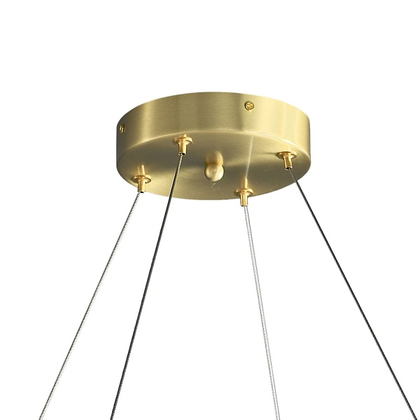 Lampa wisząca PIUMA mosiądz biała 80 cm Step Into Design