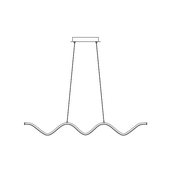 Lampa wisząca ZIGZAG LED czarna 90 cm Step Into Design