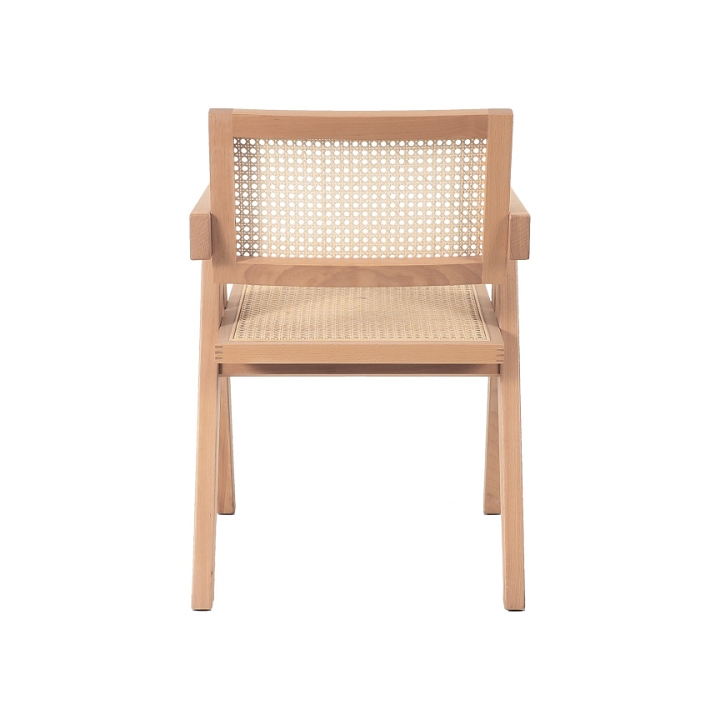 Krzesło BOHO drewniane w kolorze naturalnym z podłokietnikami - Step Into Design