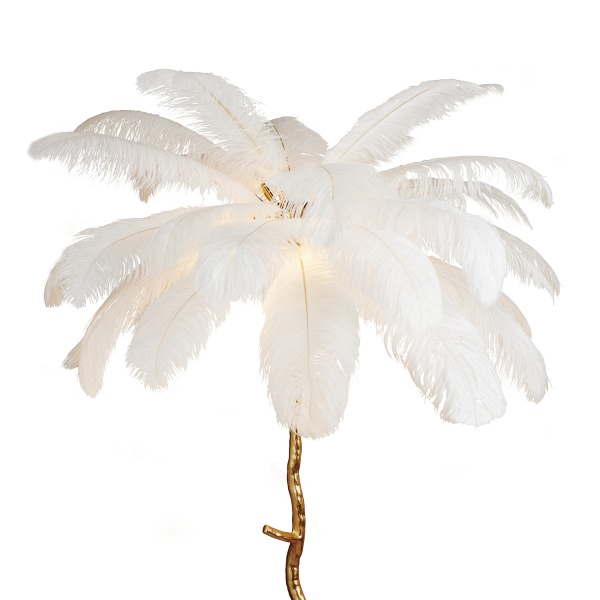 Lampa podłogowa EMU 170 cm - pióra białe Step Into Design