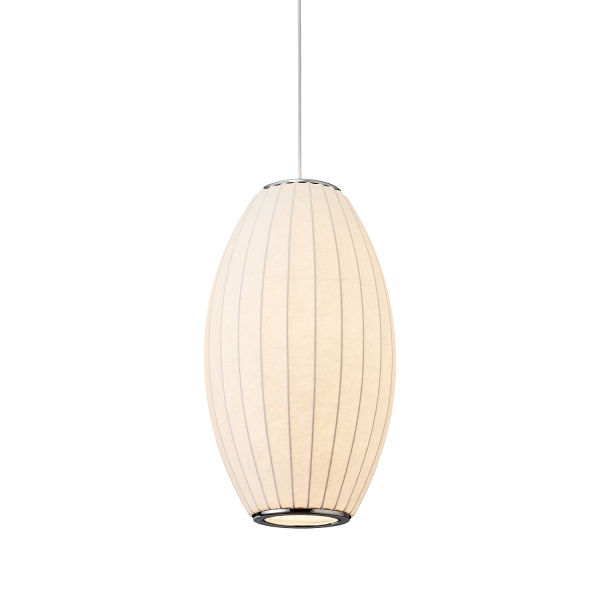 Lampa wisząca SILK BARREL biała 50 cm Step Into Design