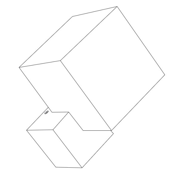 Lampa ścienna CUBO LED złota 18 cm Step Into Design