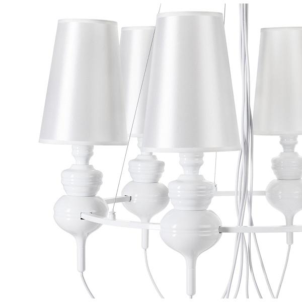 Lampa wisząca QUEEN-6 biała Step Into Design