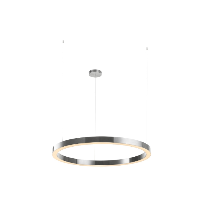 Lampa wisząca CIRCLE 100 cm - LED, ring nikiel szczotkowany - Step Into Design