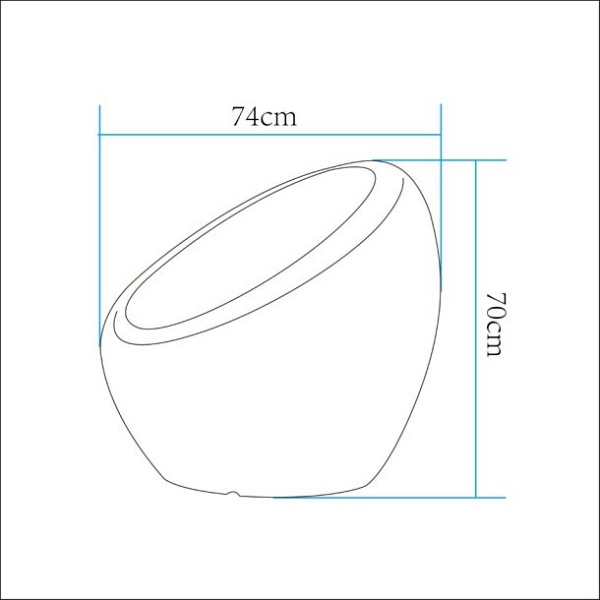 Fotel ogrodowy PARTY LED RGBW 16 kolorów 74 cm Step Into Design