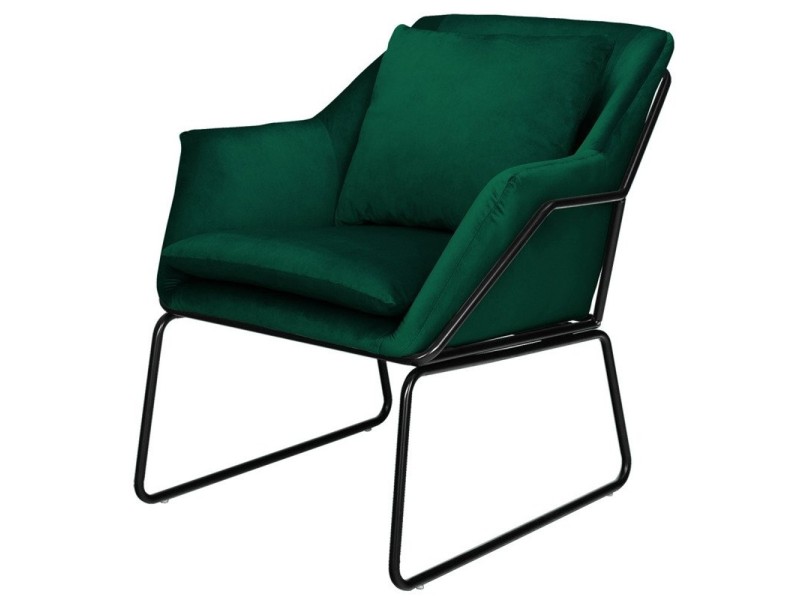 Fotel welurowy FLUENCE ciemna zieleń Step Into Design