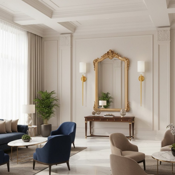 Lampa ścienna DAMA złota 92 cm Step Into Design