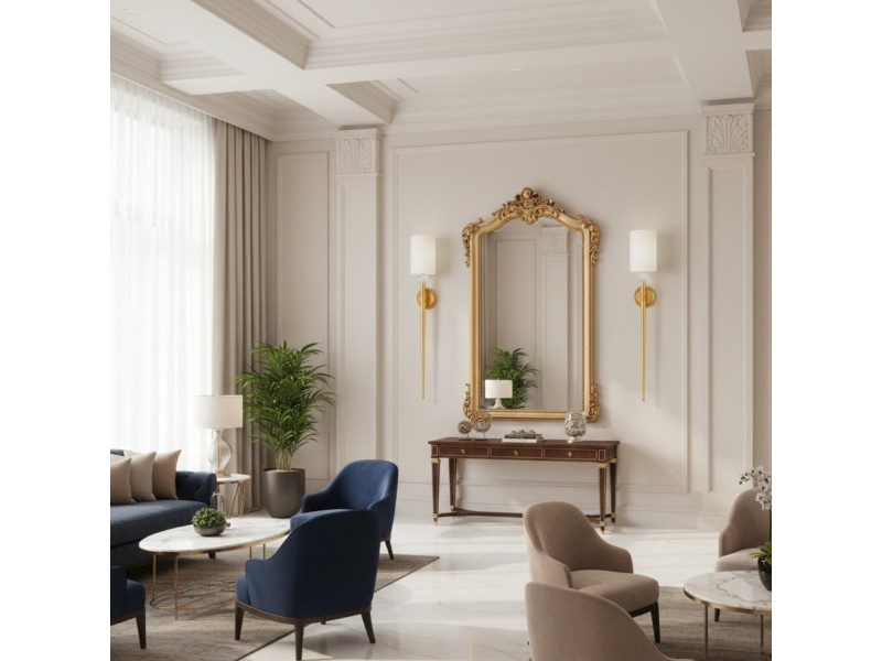 Lampa ścienna DAMA złota 92 cm Step Into Design