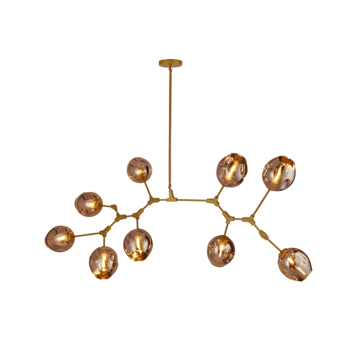 Lampa wisząca MODERN ORCHID-9 złoto szara 150 cm - Step Into Design