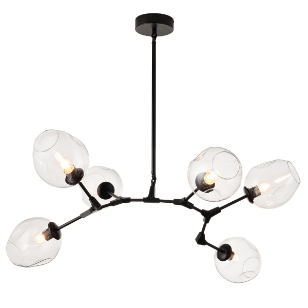Lampa wisząca MODERN ORCHID-6 bursztynowo czarna 130 cm Step Into Design