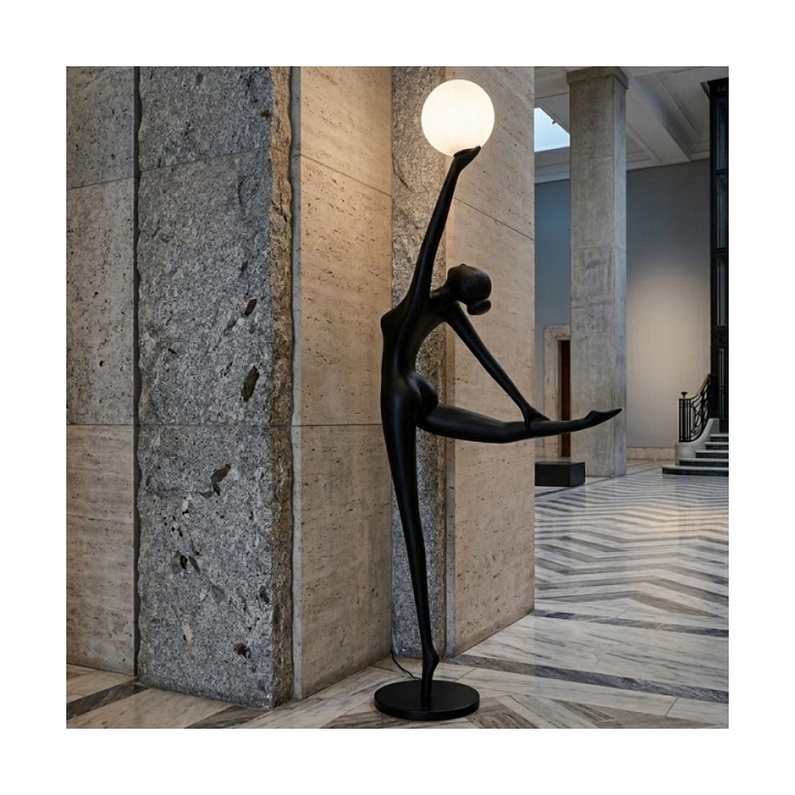 Lampa podłogowa WOMAN BALLERINA czarna 210 cm - Step Into Design