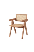 Krzesło BOHO drewniane w kolorze naturalnym z podłokietnikami - Step Into Design