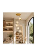 Lampa wisząca BEE LAMP 5, 45 cm- LED, złota, w kształcie motyla - Step Into Design