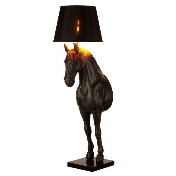 Lampa podłogowa KOŃ L / HORSE czarna 185 cm - Step Into Design