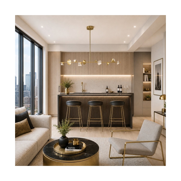 Lampa wisząca CONE 130 cm, złota - Step Into Design