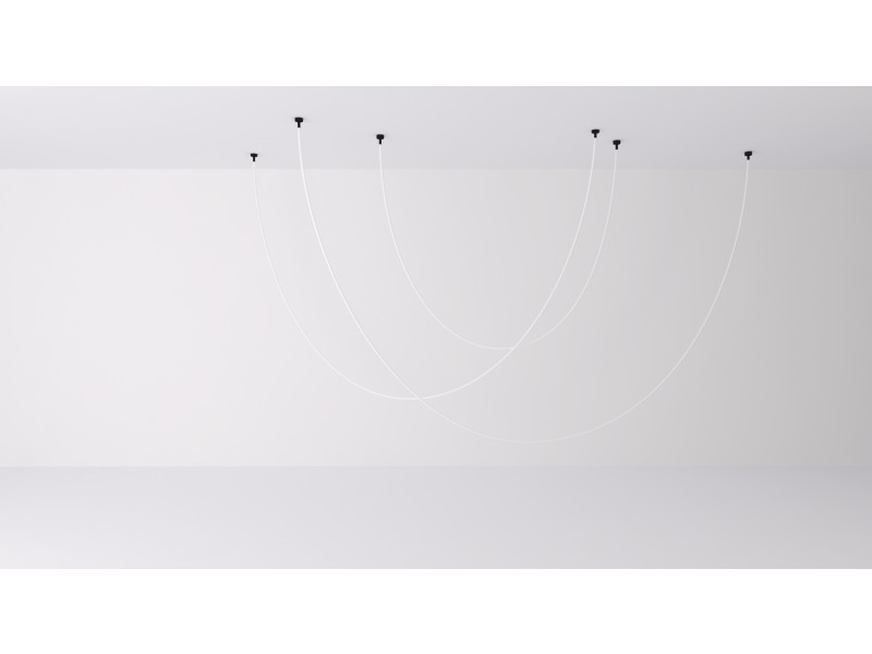 Lampa wisząca SNAKE LED wąż ledowy czarna 300 cm Step Into Design