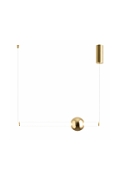 Lampa wisząca O-LINE 63 - LED, 63 cm, złoty połysk - Step Into Design