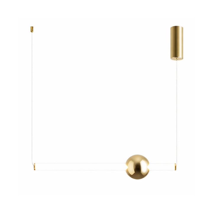Lampa wisząca O-LINE 63 - LED, 63 cm, złoty połysk - Step Into Design
