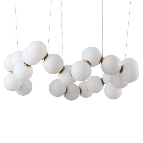 Lampa wisząca CORALLI-80 - LED, biało-mosiężna Step Into Design
