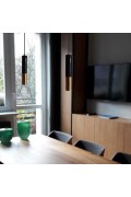 Lampa wisząca GOLDEN PIPE-1 czarno złota 5 cm Step Into Design