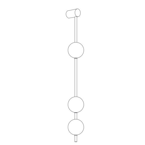 Lampa ścienna BERRY LED złoty biały 103 cm Step Into Design