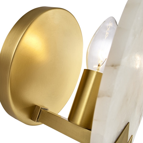 Lampa ścienna MARMO biały marmur i mosiądz 20cm Step Into Design