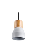 Lampa wisząca CONCRETE 12 cm- szary beton, drewno - Step Into Design