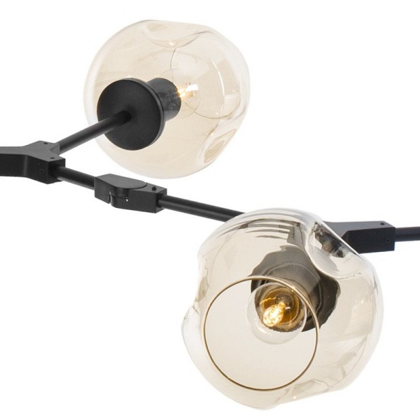Lampa wisząca MODERN ORCHID-9 bursztynowo czarna 150 cm Step Into Design