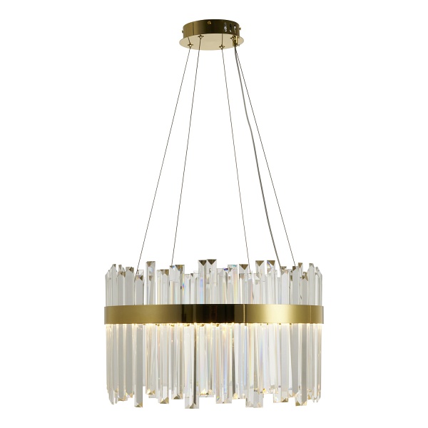 Lampa wisząca ROYAL LED kryształowa złota 50 cm Step Into Design