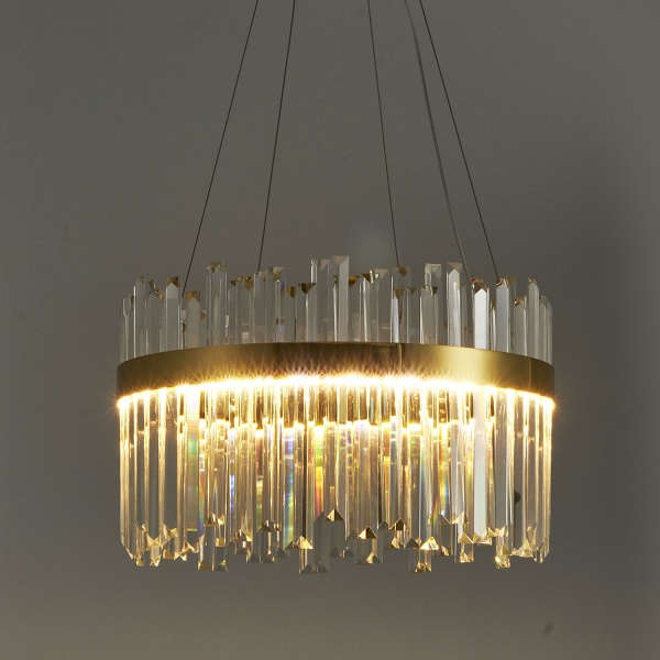 Lampa wisząca ROYAL LED kryształowa złota 50 cm Step Into Design