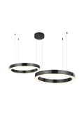 Lampa wisząca CIRCLE 40+40 - LED, ring tytanowy na 1 podsufitce - Step Into Design