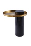 Stolik kawowy COLUMN marmurowy czarno złoty 55 cm Step Into Design