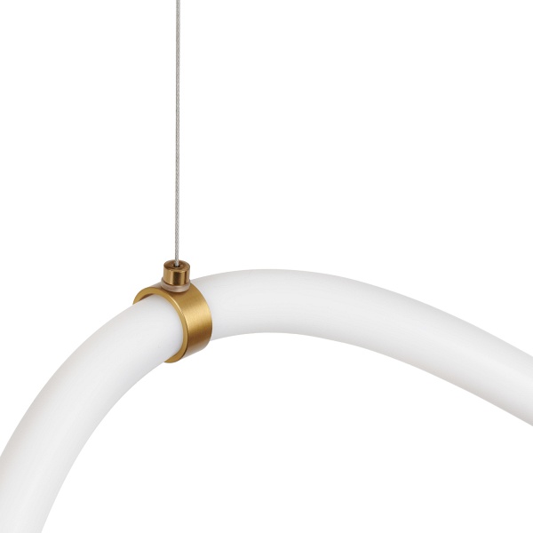 Lampa wisząca SNAKE LED 400 cm - elastyczny przewód LED, 3000K, złote uchwyty Step Into Design