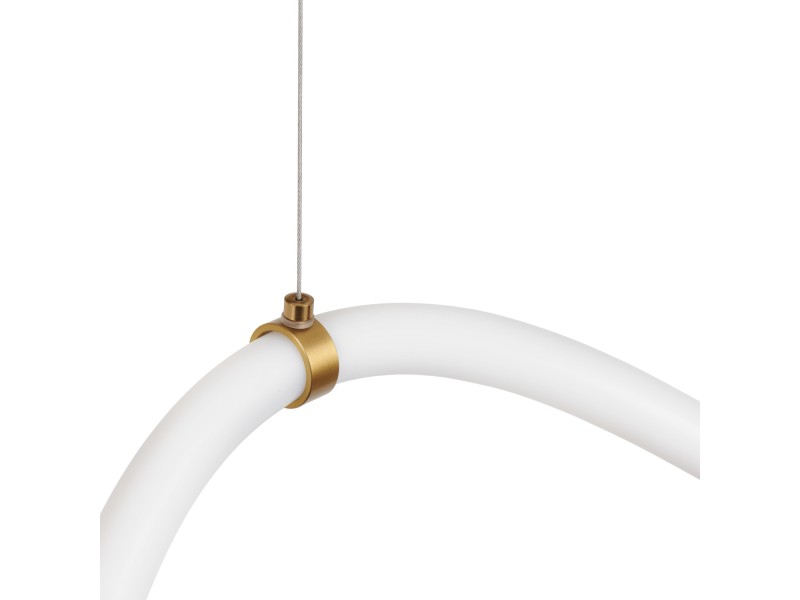 Lampa wisząca SNAKE LED 400 cm - elastyczny przewód LED, 3000K, złote uchwyty Step Into Design