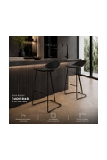 Hoker CARO BAR designerski czarny 75 cm - Step Into Design