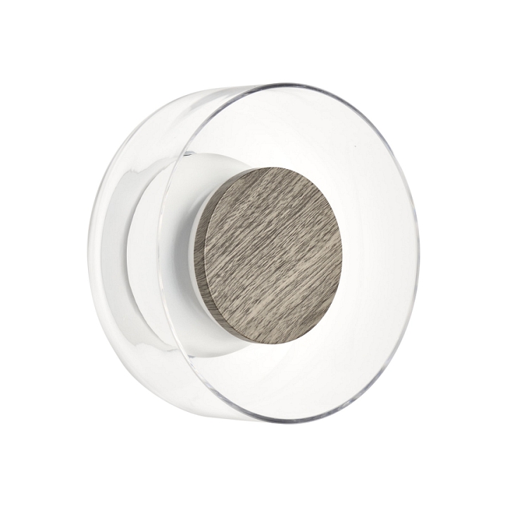 Lampa ścienna DONUT 18 – LED, szkło transparentne, brąz orzechowy - Step Into Design