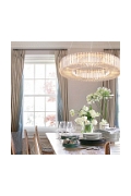 Lampa wisząca CRISTAL LED złota 60 cm - Step Into Design