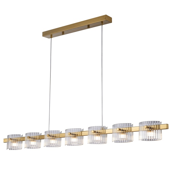 Lampa wisząca LED BACCIO złota 120 cm - nowoczesna lampa nad stół i wyspę Step Into Design