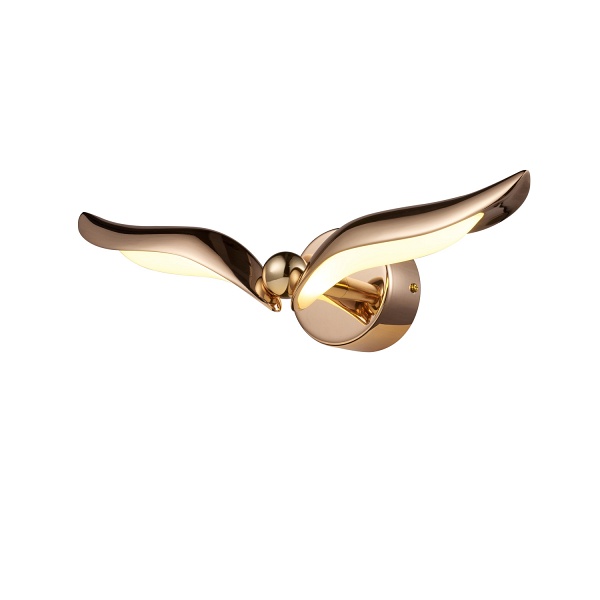 Kinkiet ścienny GUFO LED – dekoracyjna oprawa ścienna, złota, 6W Step Into Design